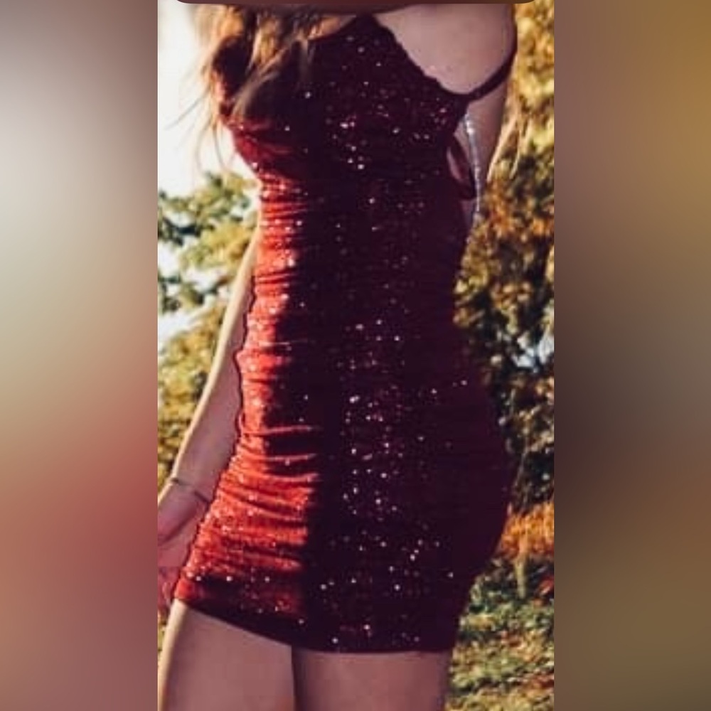 Windsor Burgundy Backless Dress